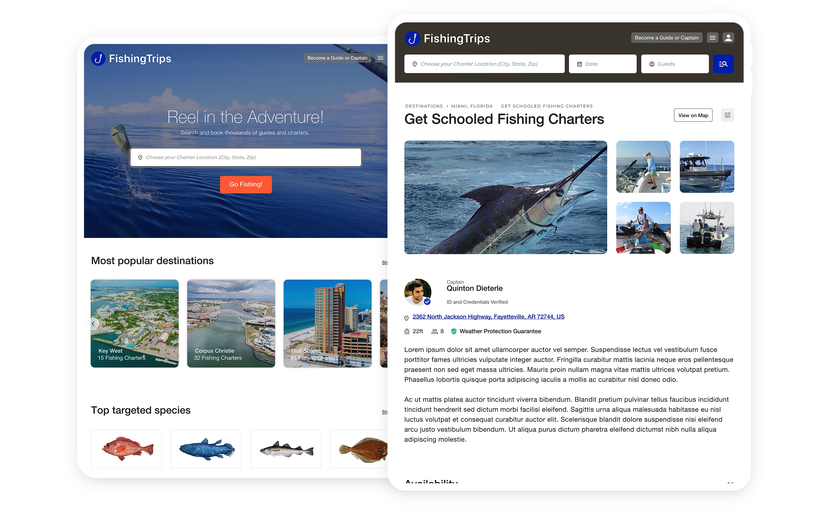 FishingTrips Website