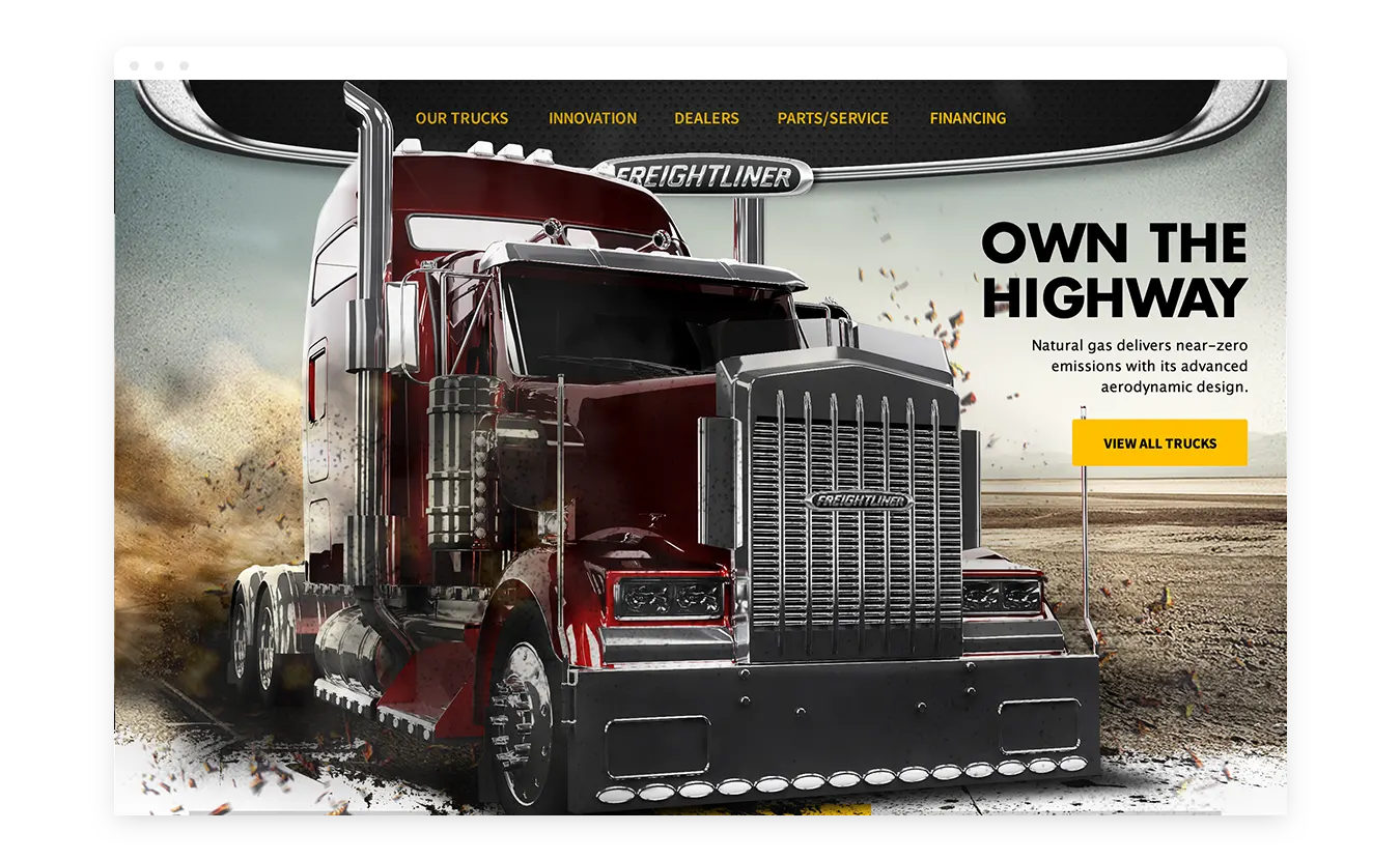 Freightliner Trucks Website